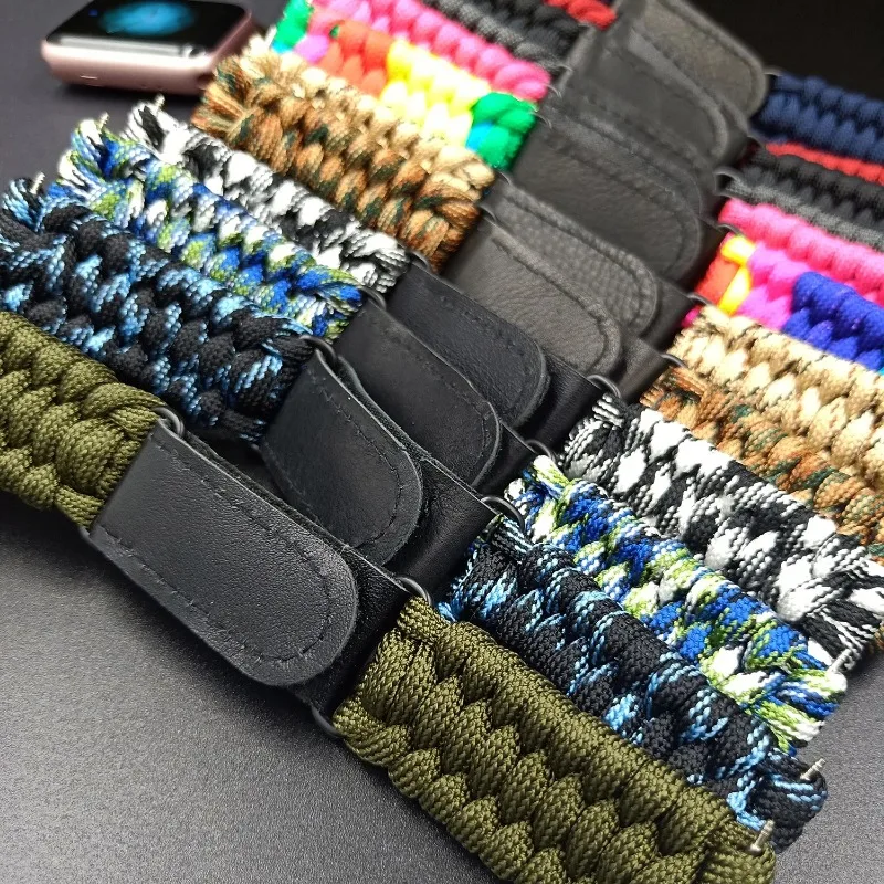 Nylon Strap Outdoor Sport Braided Band for Samsung Galaxy Watch 3/4 40mm 44mm Classic 46mm 42mm Bracelet for Huewei Watch GT 2/3