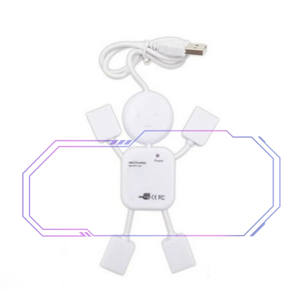 

4 Ports USB 2.0 Hub Compact Lightweight Data Transfer Efficiently Compatible Notebook Desktop Tablet Mini PC HTPC