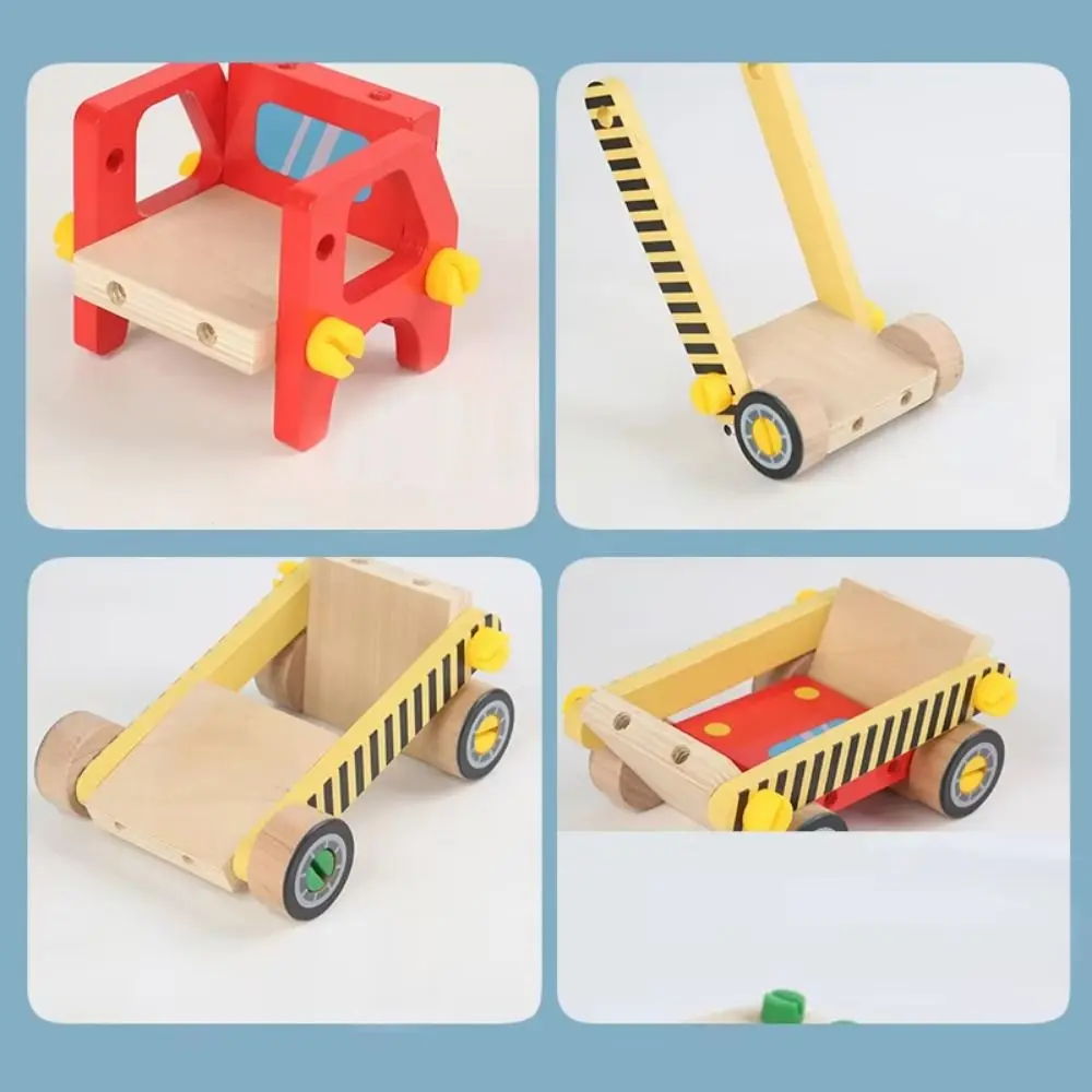 Montessori Vite Dado Giocattolo Auto Gioca Strumenti per viti Funzione di commutazione Bambini 3D Occupato Bordo Abilità Formazione Scheda sensoriale