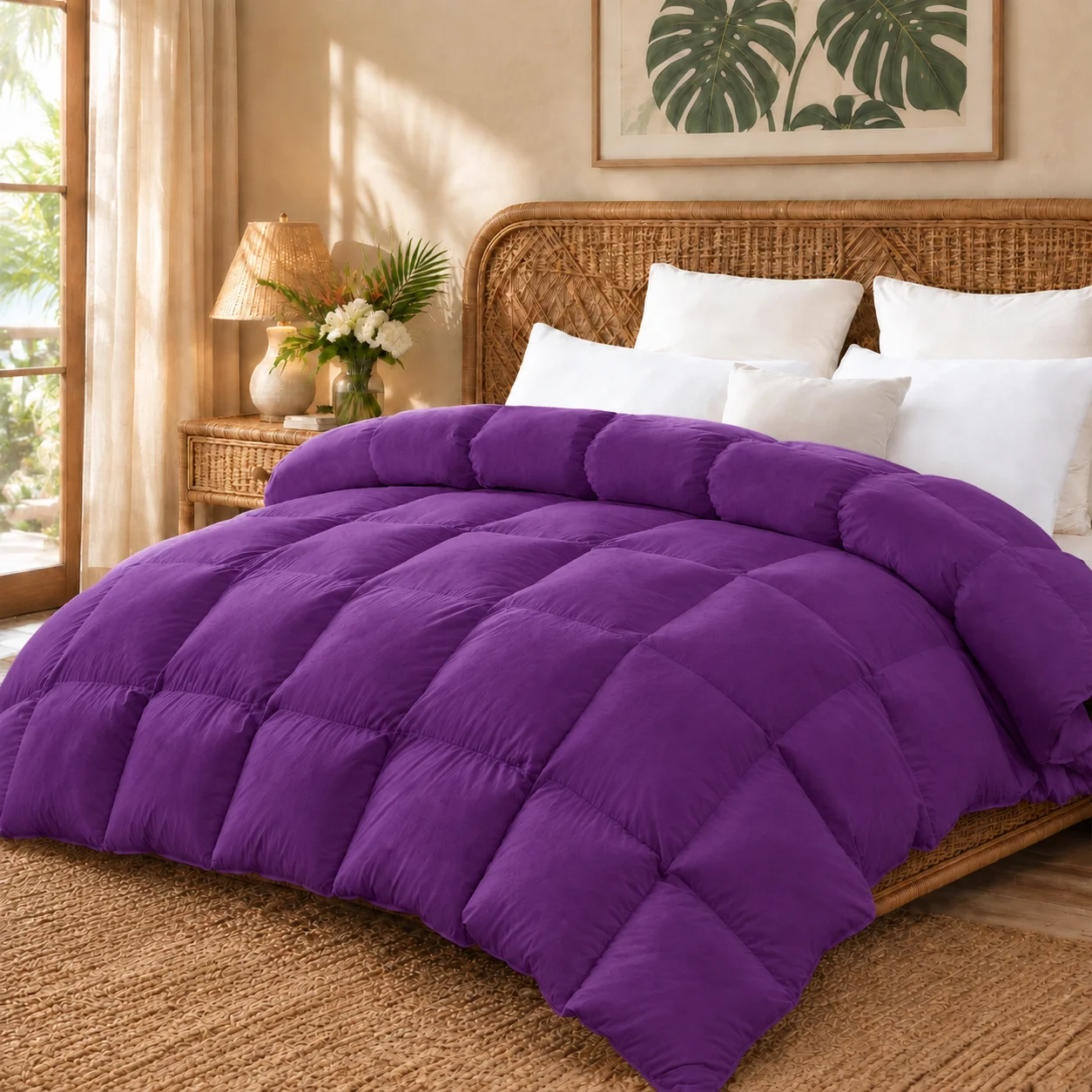 1 Piece down Alternative Comforter, All-Season Bedding - Includes Single Comforter/Duvet Insert - Soft, Anti-Allergenic, Hollow down Filling, Breathable, Machine Washable, Wrinkle-Resistant, Fade-Resistant, Shrink-Resistant