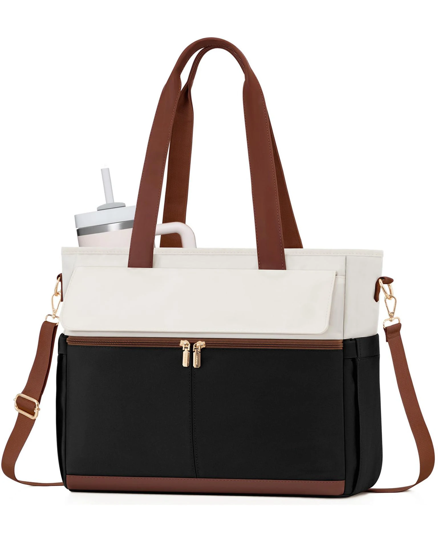 

Portable Laptop Tote Bags for Women, 15.6 inch Canvas Work Bag Large Capability Fashion Casual Bag Shoulder Bag Commuting Bag