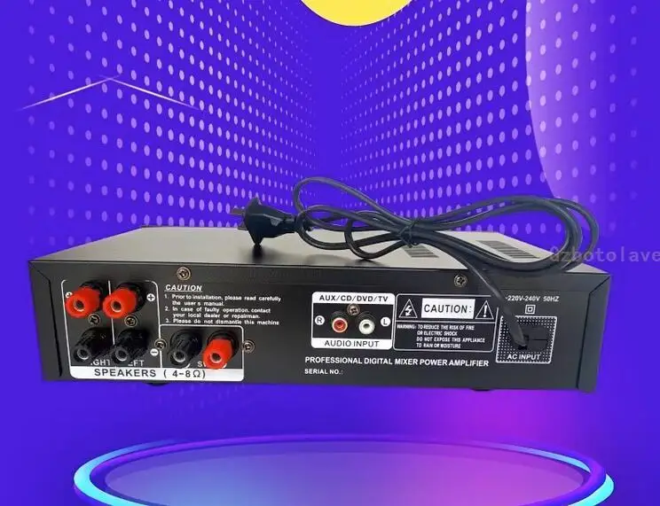 Imported tube high-power combination 2.1 amplifier board  three channels subwoofer HiFi amplifier  with NE5532 preamplifier
