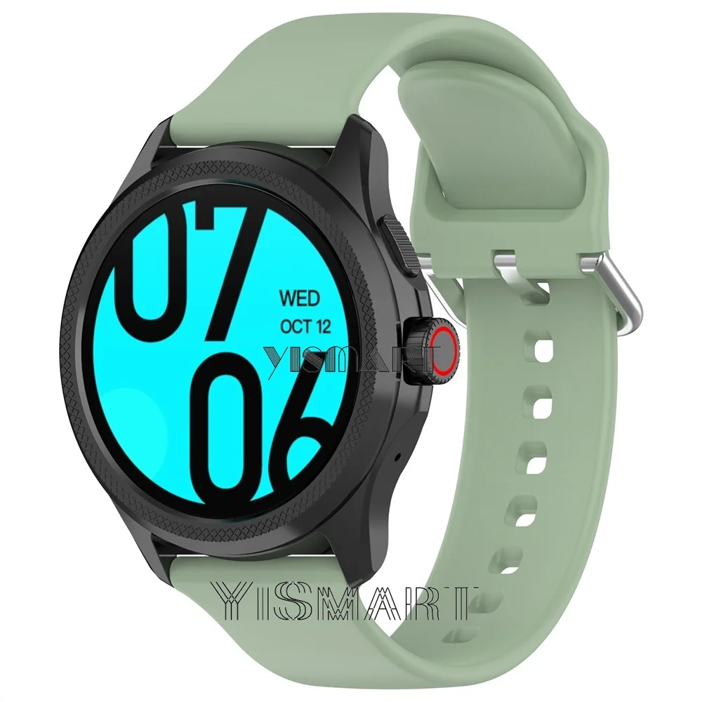 24mm Silicone Strap for Ticwatch Pro 5 Sports Replacement Band for ITOUCH AIR 3 / Fossil Men's Nate Machine Hybrid Watch