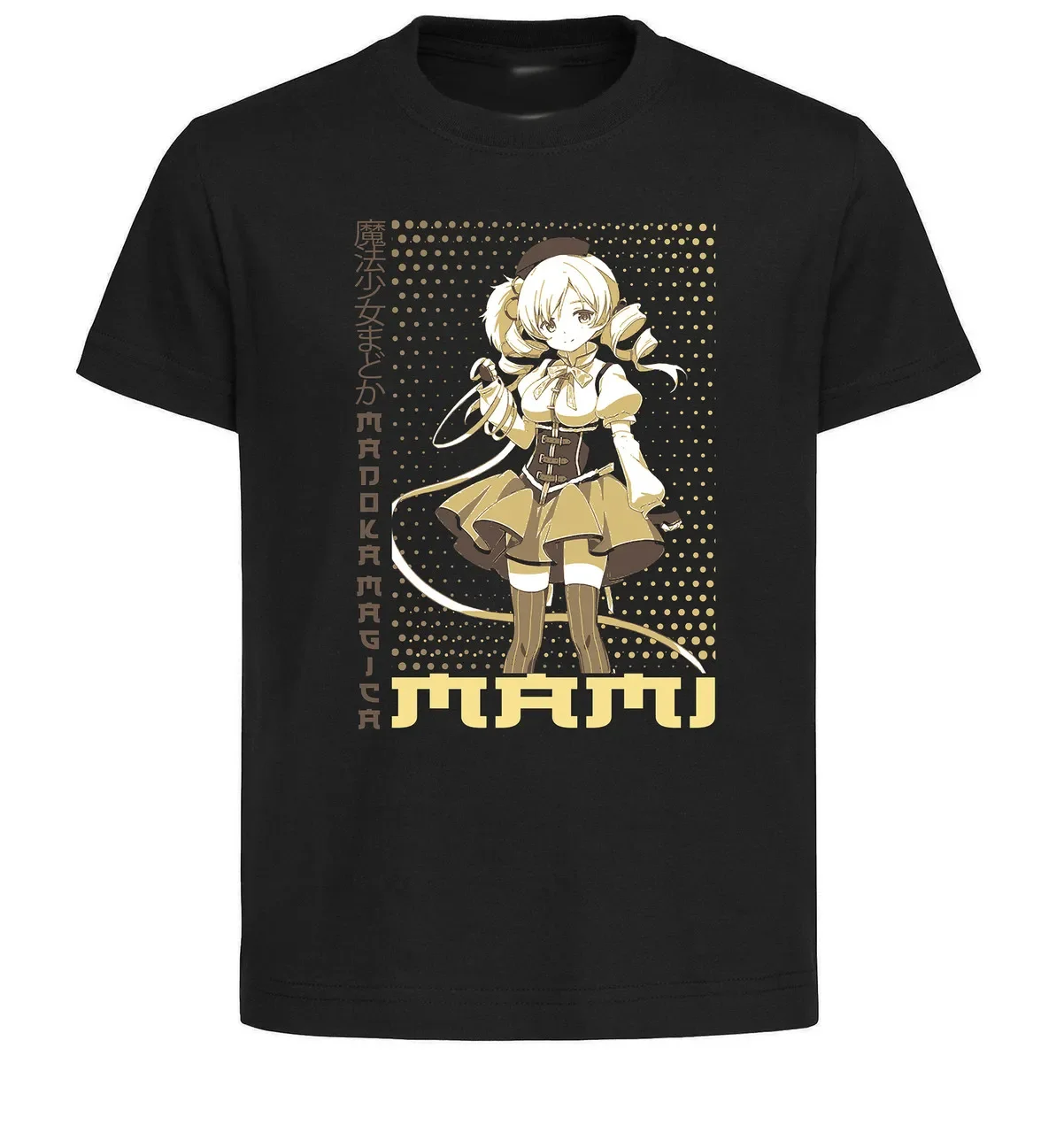 T-Shirt Unisex Black Japanese Style - Puella Magi Madoka Magica - Mami Tomoe PE0056