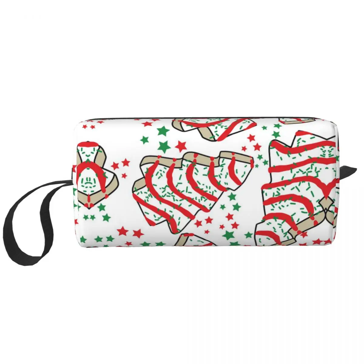 Christmas Tree Snack Cakes Makeup Bag Cosmetic Organizer Dopp Kit Toiletry Cosmetic Bag for Women Beauty Travel Pencil Case