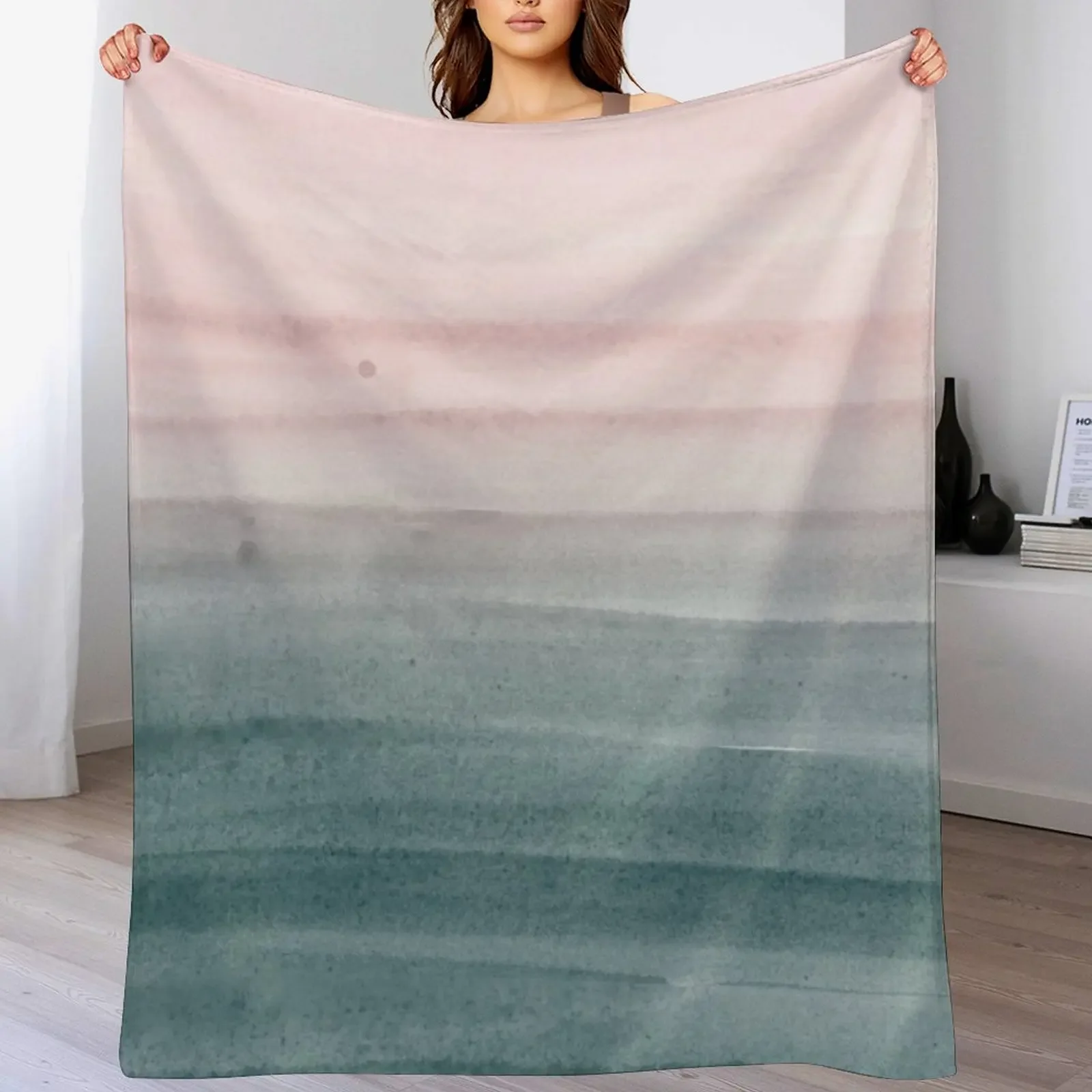 

Touching Watercolor Abstract #2 #painting #decor #art Throw Blanket for winter Travel Soft Luxury Brand Blankets