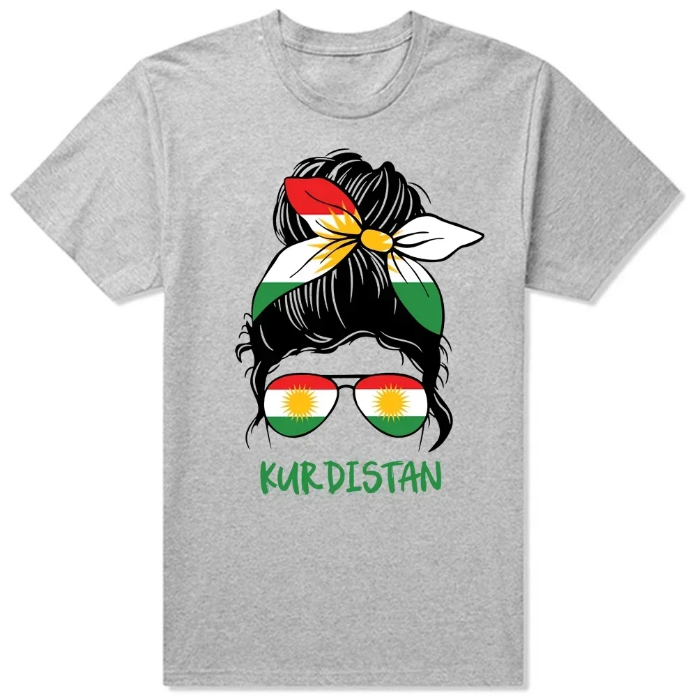 Summer Style Streetwear Short Sleeve Birthday Gifts T-shirt Mens Clothing Funny  Kurdistan Kurdish Girl Flag Pround T Shirts tee