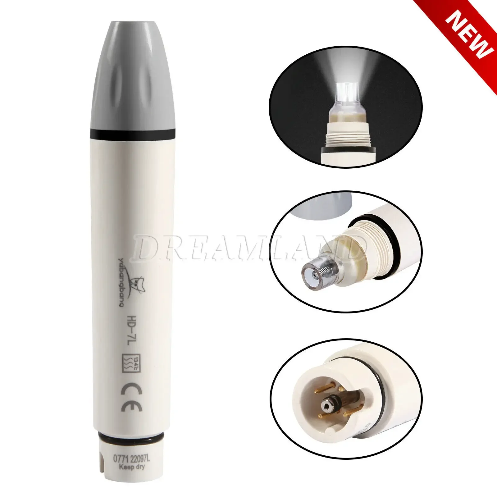 Tandheelkundige LED/geen led afneembaar ultrasoon scalerhandstuk HD-7H/HD-7L geschikt voor SATELEC DTE