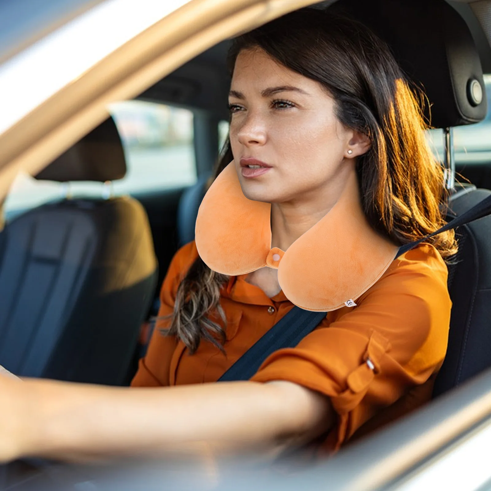 

Car Travel Pillow Cute Cartoon Memory Foam Headrest Neck Support for Airplane Flight Neck Support Pillow