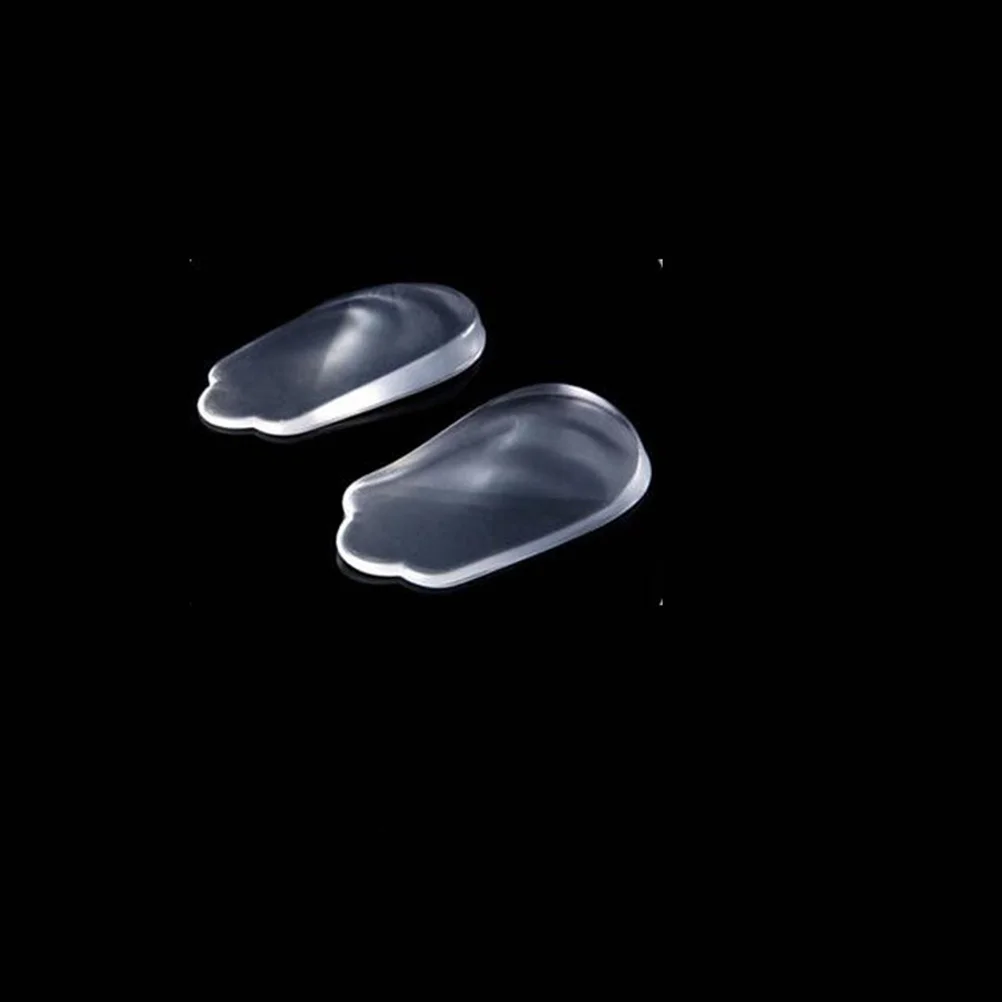 

1 Pair of Orthotic Insoles Silicone Heel Pads Transparent Lift Insert Pads for O/X Legs Correction (Size L)