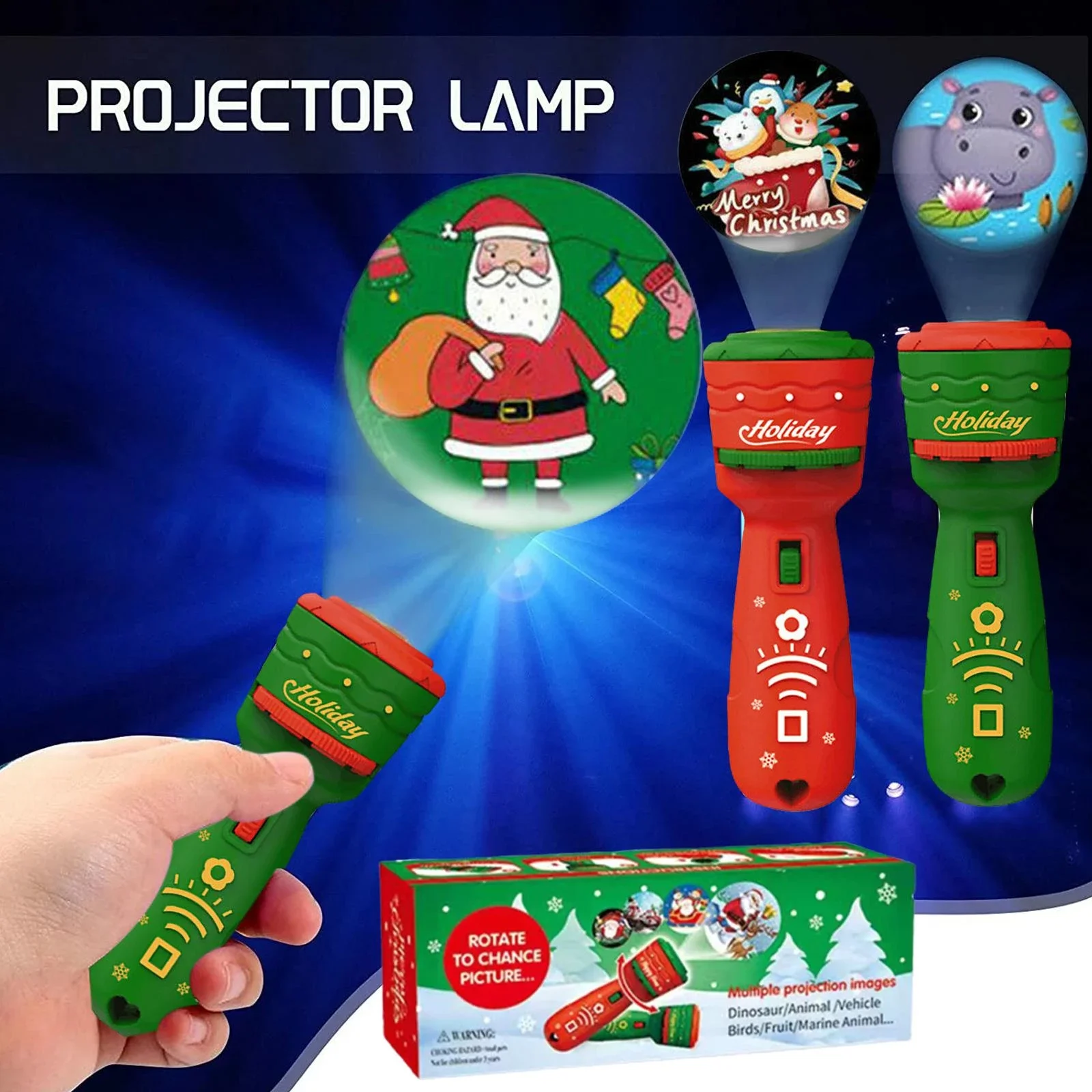 

Christmas Flashlight Projector Lamp Toys For Children 24 Patterns Baby Bedtime Sleeping Story Book Fun Education Toys Xmas Gift