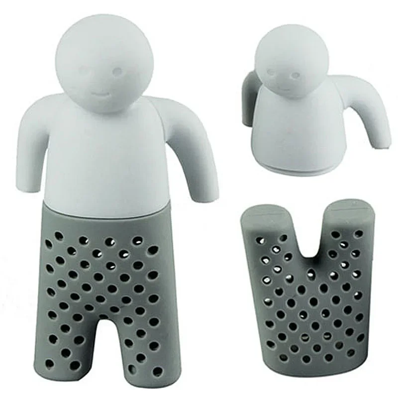 

Creative Tea Strainer Food Grade Silica Gel Tea Filter Mr.Tea Villain Shaped Silicone Tea Maker