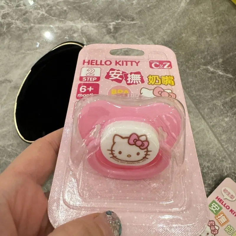 Chupeta de Silicone Ultra Macia para Bebês Anime Original Sanrio Hello Kitty, Calmantes para Recém-Nascidos 2026, Grau Alimentício, Artigos Materno-Infantis
