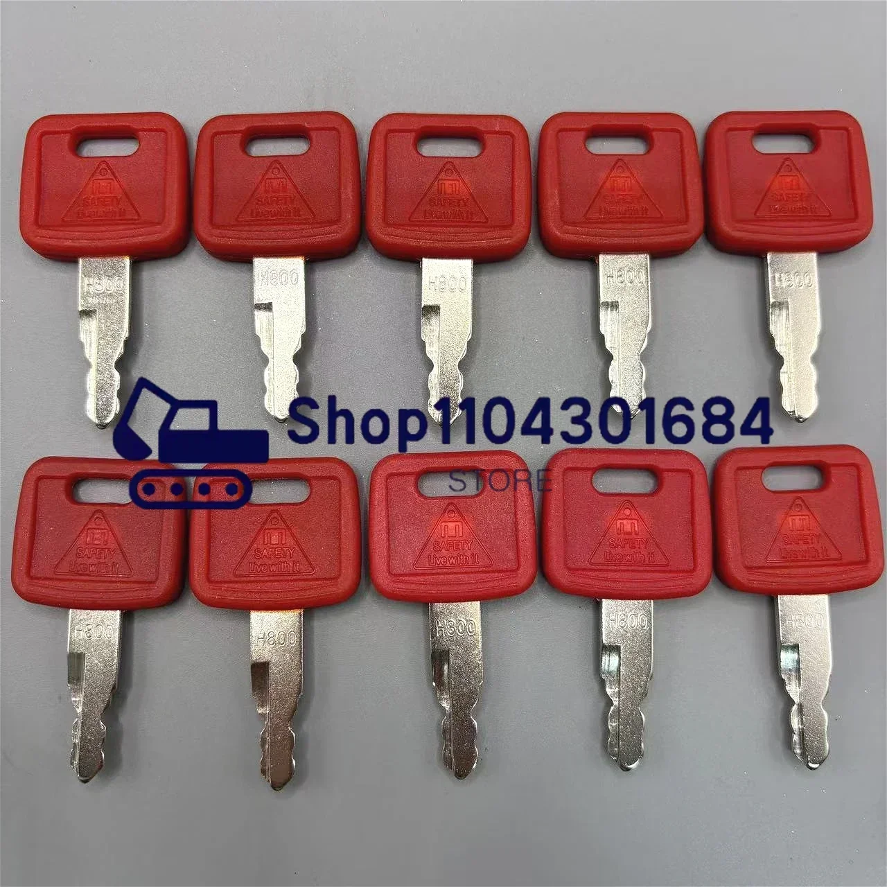 

10 шт. H800 с логотипом AT 194969 АТ 147803 Ключ зажигания для экскаватора Hitachi Johndeere New Holland