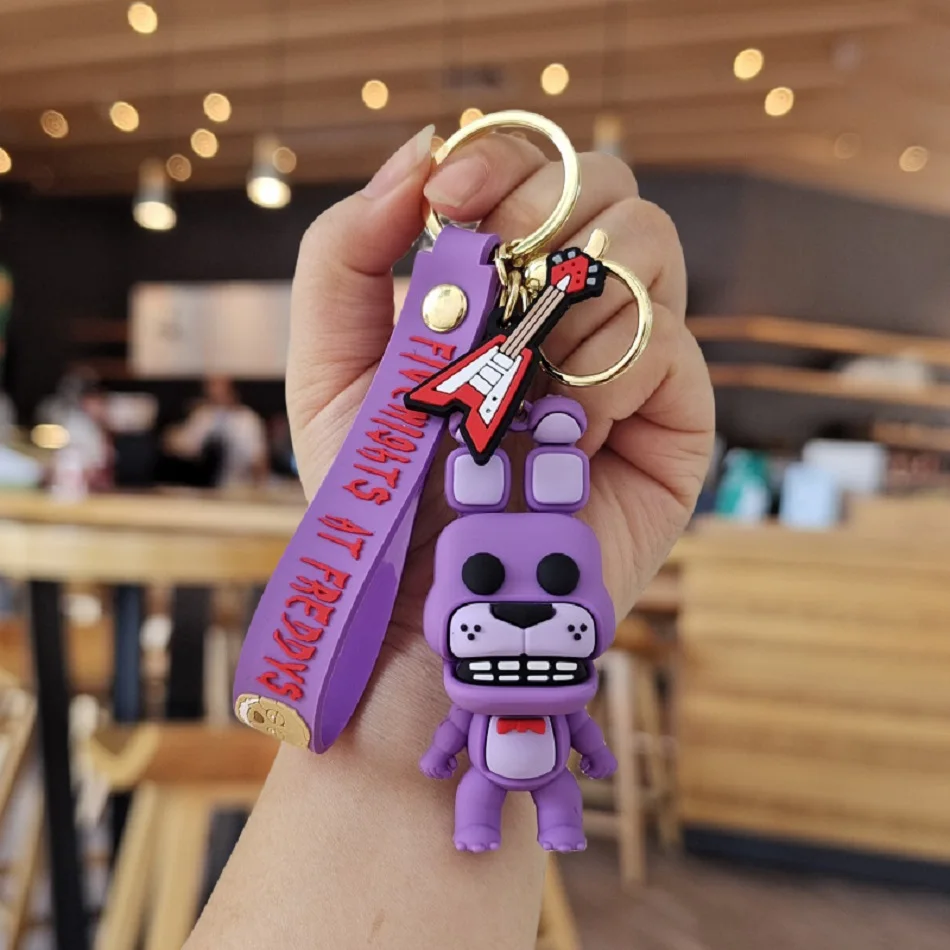 سلاسل مفاتيح Chica Freddy للجماهير ، سلاسل مفاتيح شخصية الحركة ، قلادة معدنية ، فيلم ، خمس ليال في فريدي ، لافيرو ، هدية