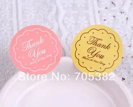 100pcs/lot Dia:2.7cm Thank you Stickers for Homemade Cakes Muffins Cookies Chocolates Seal Sticker label (SS-6843)