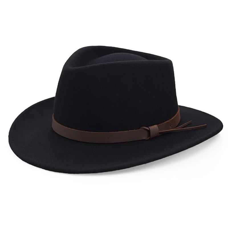 Australian Fedora Hat for Women/Men Wool Felt Crushable Waterproof Teardrop Safari Hat Fishing | Sun Hat Big Head Size