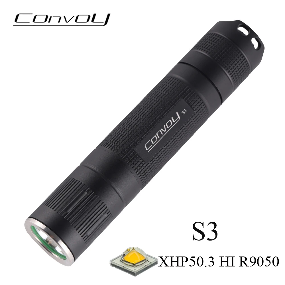 Convoy S3 XHP50.3 HI R9050 Flashlight Led Lanterna 18650 Torch Mini Flash Light Camping Fishing Linterna High Powerful Latarka