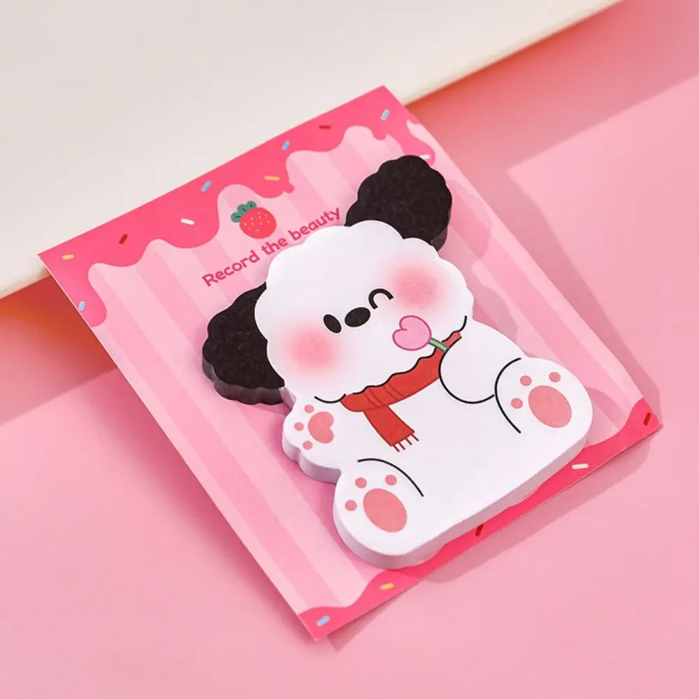 5 stks/zak Kawaii Puppy Hond Memo Pad Creatieve Scheurbare N Times Sticky Notes multifunctionele Kleverigheid Bladwijzer Label