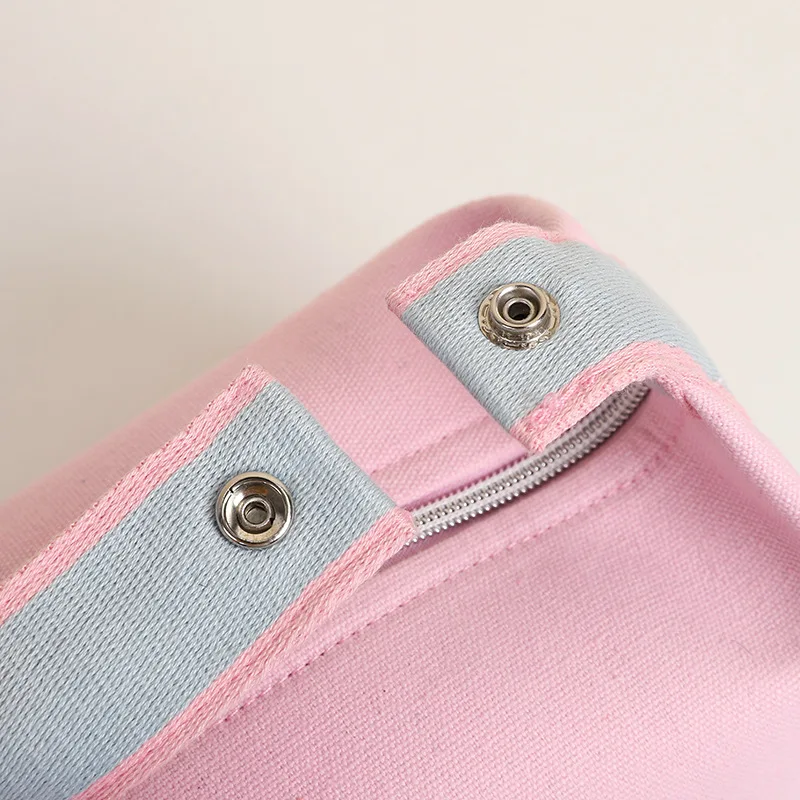 Damen-Kosmetiktasche aus Canvas, tragbare Make-up-Tasche, luxuriöse Blumen-Aufbewahrungstasche, Kosmetik-Organizer, unverzichtbare Reise-Toilettentasche – Detail 9
