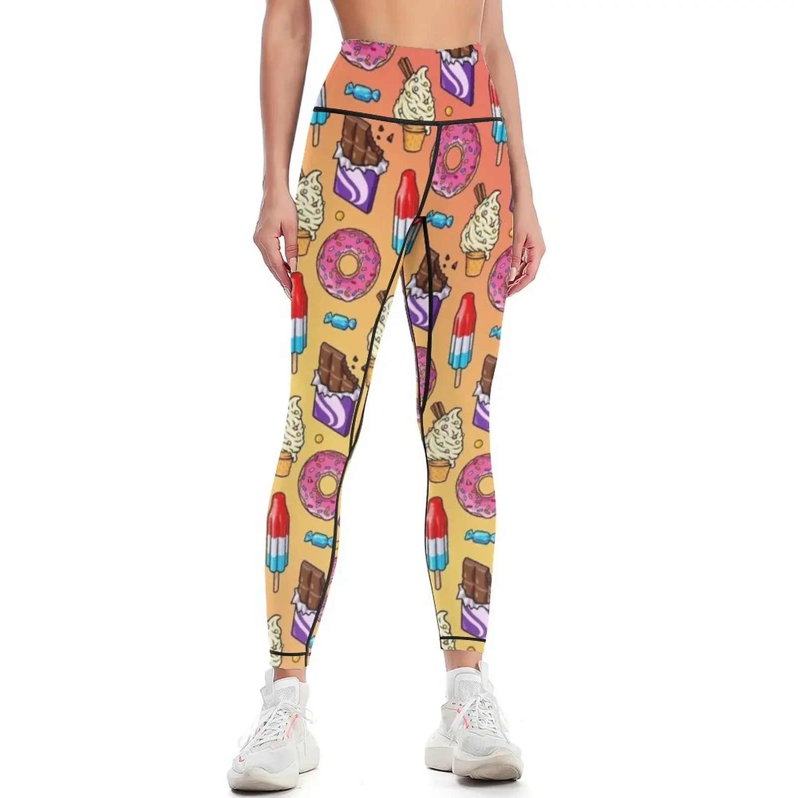

sweet tooth pattern Leggings sport pants Women's high waist Tight fitting woman Pants sport Womens Leggings