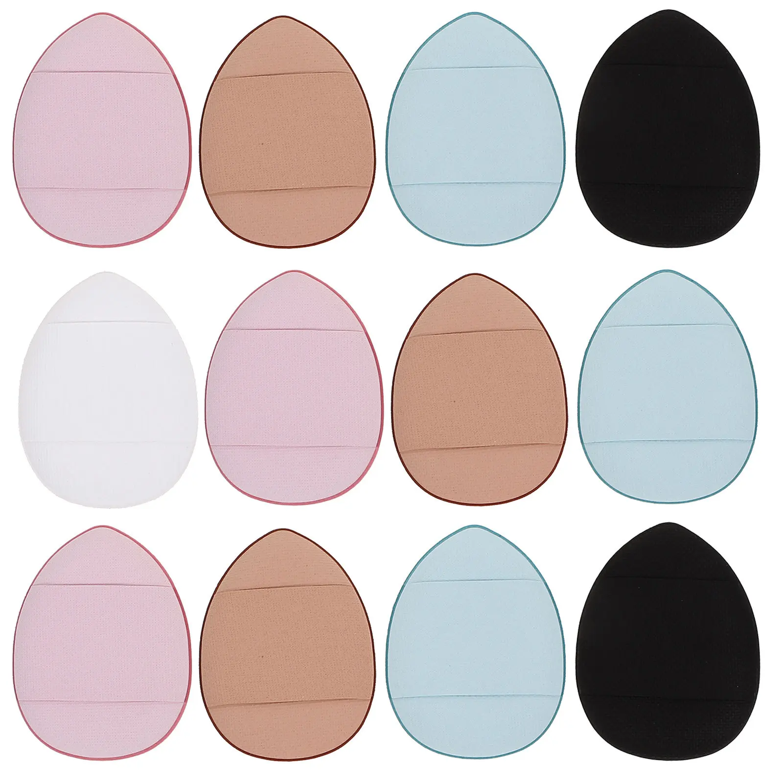 12 Uds maquillaje en polvo Mini base Facial Puff mezcla aplicador de maquillaje portátil mezcla de polvo Puff
