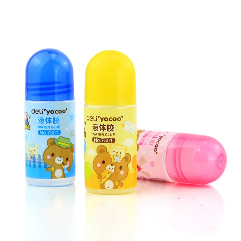 35ml Deli Water Glue Portable Clear Liquid Contact Adhesve Child Student Bonding Paper Tool School Office Stationery Study Gift