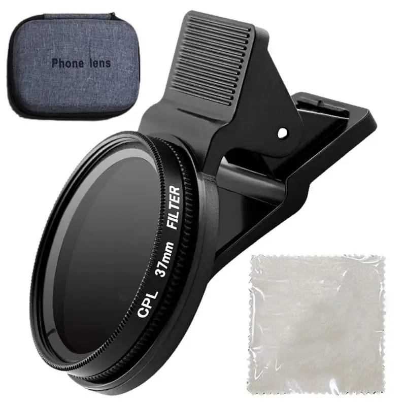 37mm CPL Phone Camera Lens Portable Optical Glass Improve Color Saturation and Contrast Accessories Clip on Cellphone CPL Filter