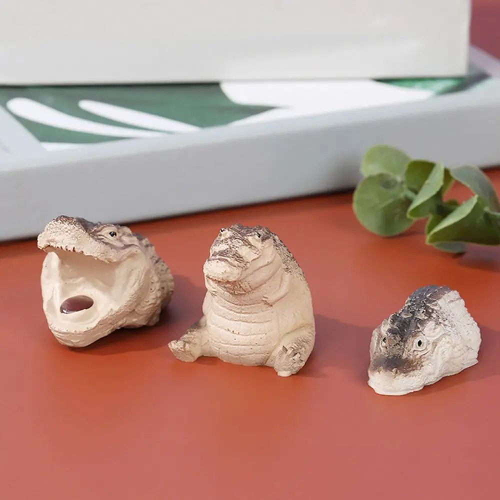 Mini-Krokodil-Teehaustier, geeignet für Wohnzimmer, Ornamente, handgefertigte Teezeremonie, Teespiel, Teezimmer, Tisch, Heimboutique
