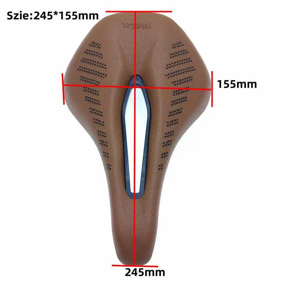 Bicycle Saddle Breathable Hollow Design PU Leather Soft Comfortable Seat MTB Mountain Road Bike with Bike grips Cycling Parts