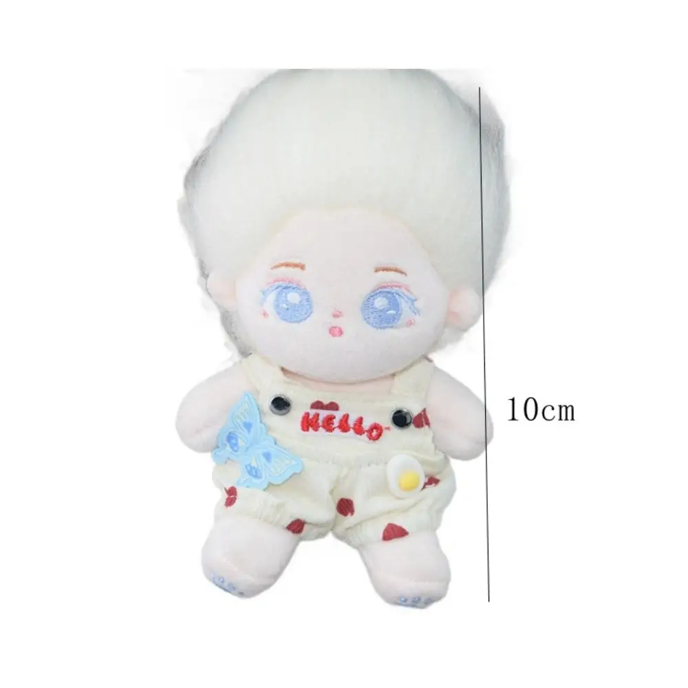 Kawaii Strap Pants 10cm Cotton Doll's Clothes DIY Dress Up Rabbit Idol Doll Clothes Brown Sandwich Cotton Doll Outfit