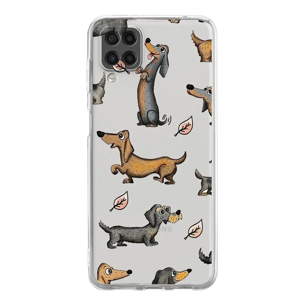 Dachshund Sausage Dog Phone Case for Samsung A13 A15 A25 A35 A51 A55 A71 A21S A11 A31 A52 A41 A23 A53 A73 5G A03S A05s Cover