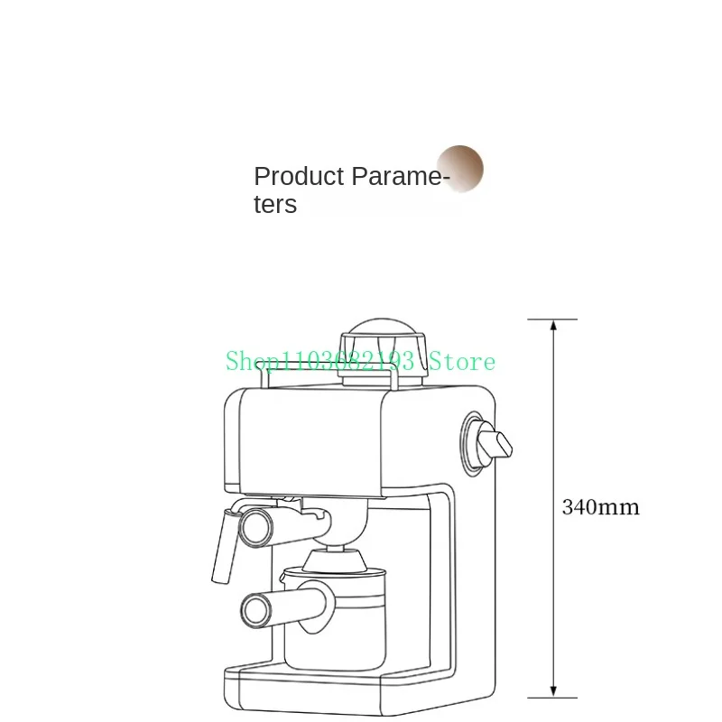 Coffee Machine Small Household Italian Latte Art Foam Semi-automatic Electric Bean Grinding Office and Dormitory