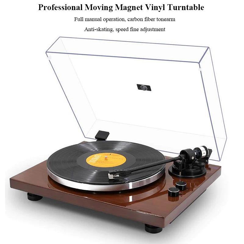 Toca-discos Profissional com Ímã Móvel ATL3600L, Agulha Sem Fio Bluetooth, Toca-discos de Vinil Hi-Fi com Ajuste de Força de Tração