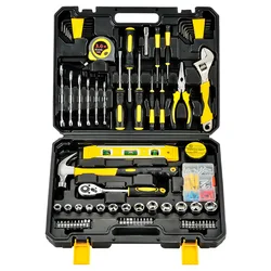 Household Hardware Mão Ferramenta Combinação, Carpintaria Multi Ferramentas, Incluído Toolbox, Socket Set