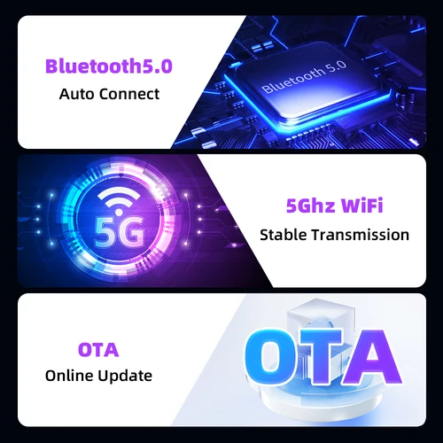 Imagen 2 del producto Adaptador Carplay inalámbrico 2 en 1 para Android iPhone Auto cableado a caja AI inalámbrica conexión USB para Volvo Benz Mg Kia Chery VW