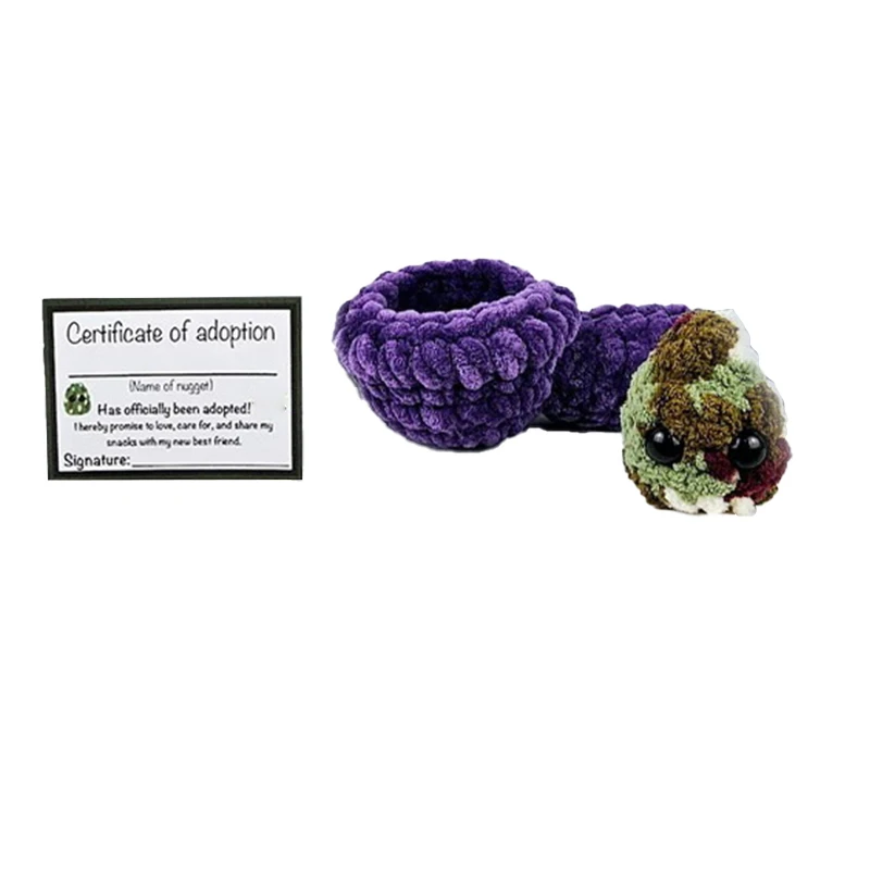 Adopt A Grass Nugget Plushie Little Grass Nugget Plushie With Encouragement Card