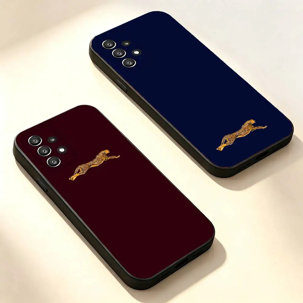 Running Leopard Black Soft Protective Case For Samsung Galaxy S30, 25,24,23,22,21,20,10 Ultra Plus Lite FE