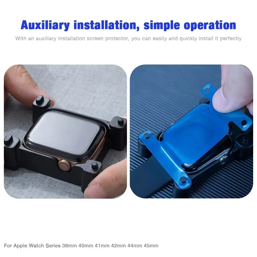 Instalar bandeja Protector de pantalla para Apple Watch Ultra Series 9 8 7 6 5 4 3 SE Protector iWatch 49mm 45mm 41mm 44mm 42mm 40mm 38mm