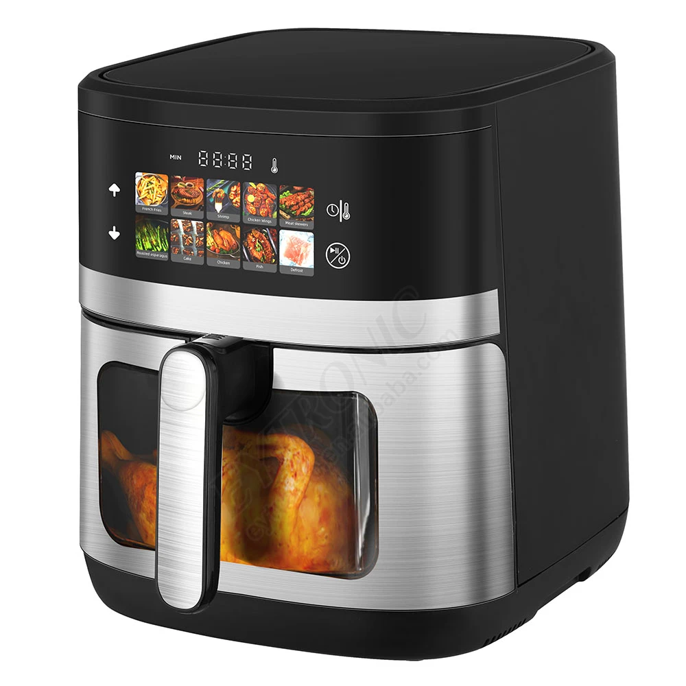 

2026 New Model Multi-functionalHome Wholesale Custom 9L Luxury Stainless Steel Air Fryer Model Large Visible Windows Digital Air