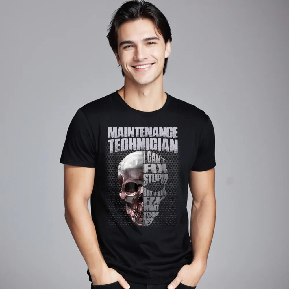 Mens Maintenance Technician I Cant Funny Labor Day Premium Cotton Round Collar Women's Tees T Shirt Newest Short Sleeve T-Shirt