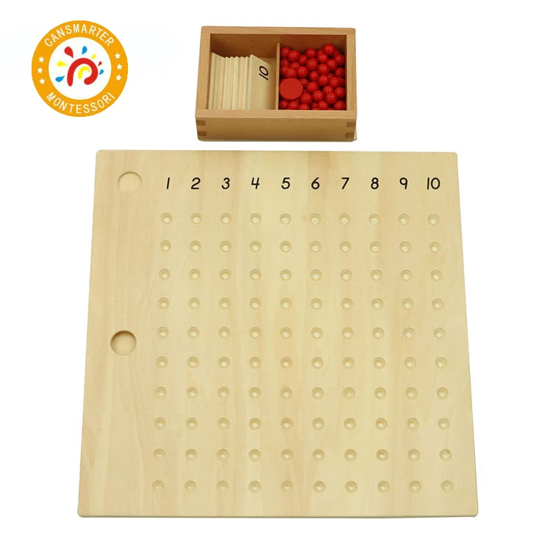 Montessori Baby Toys Wooden Educational Toy and Division Sup Bead Board for Early Childhood Preschool Brain Games for Children