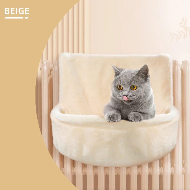 Portable Radiator Cat Hammock Autumn Winter Round L-Shaped Hanging Pet Bed Iron Frame foldable Cat Bed Sleeping Bag Cat Supplies