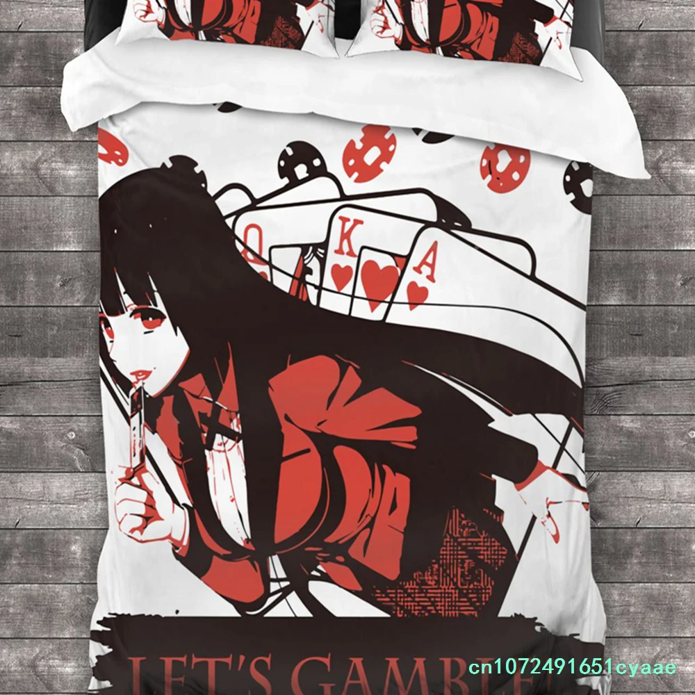 Kakegurui Yumeko Bedding Set Single Twin Full Queen King Size Bed Set Aldult Kid Bedroom Duvetcover Sets 3D Print Anime 011