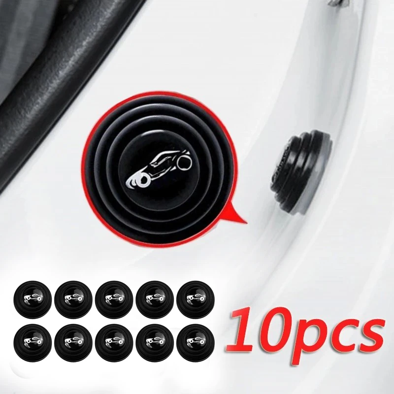 10 PCS Car Door Anti-collision Silicone Pads, Explosion-proof Lock Stickers, Sound-proof And Shock-absorbing Gaskets
