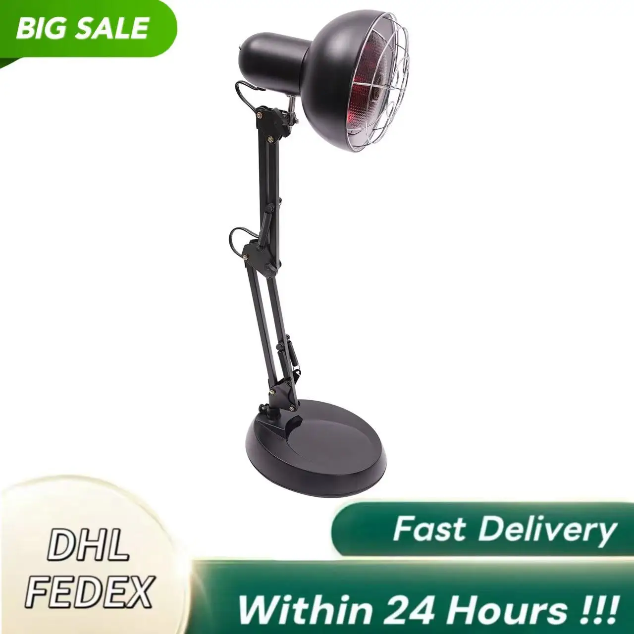 Infrarot-Rotlichttherapielampe, 150 W hohe Leistung, verstellbare Arme und Kopf, weiches Licht, sicher für Augen, zur Schmerzlinderung und Muskeln