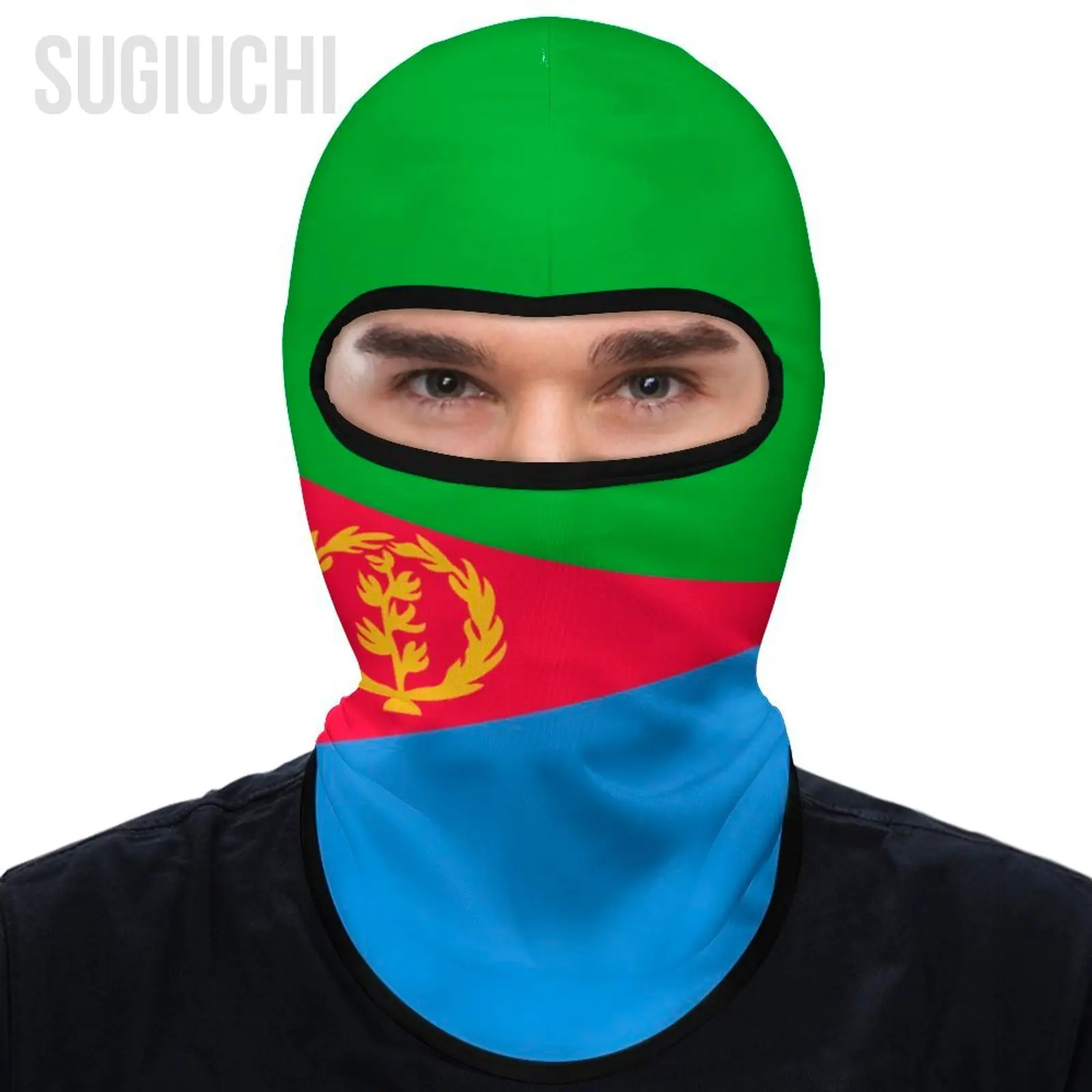 Eritrea Flag Outdoor Cool Sunscreen Motorcycle Face Mask Moto Biker Wind Cap Mask Stopper Windproof Bicycle Cycling Headgear