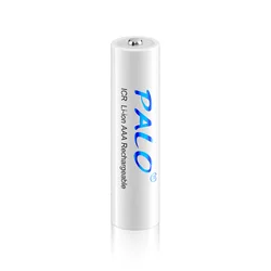 For PALO 3.7V 10440 Battery 380mAh Top Button 10440 Rechargeable Lithium Battery AAA Rechargeble li-ion batteries With AAA Case