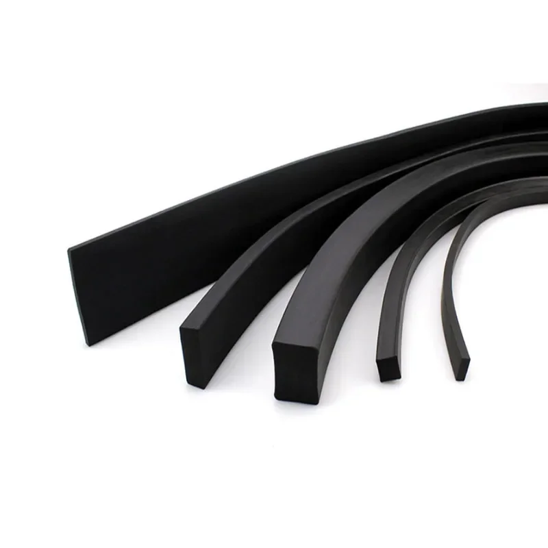 1M Black Square Fluorine Rubber Strip Solid Fluororubber Cord Seal Corrosion High Temp And Oil Cord Seal Gasket Solid