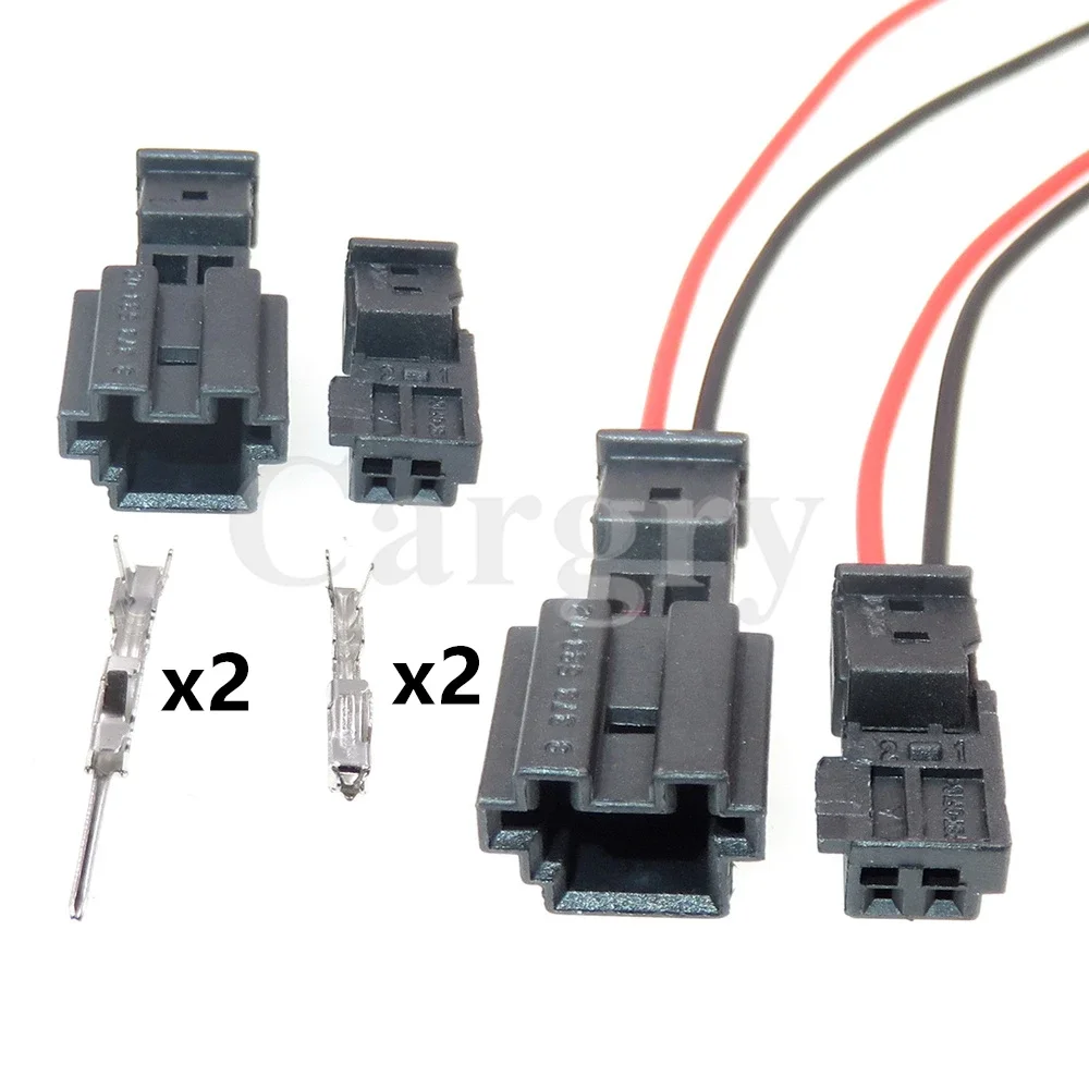 1 Set 2P Black Car Tweeter Speaker Wiring Terminal Socket AC Assembly For BMW 9-968554-1 3-1452577-1 837358302 Auto Accessories